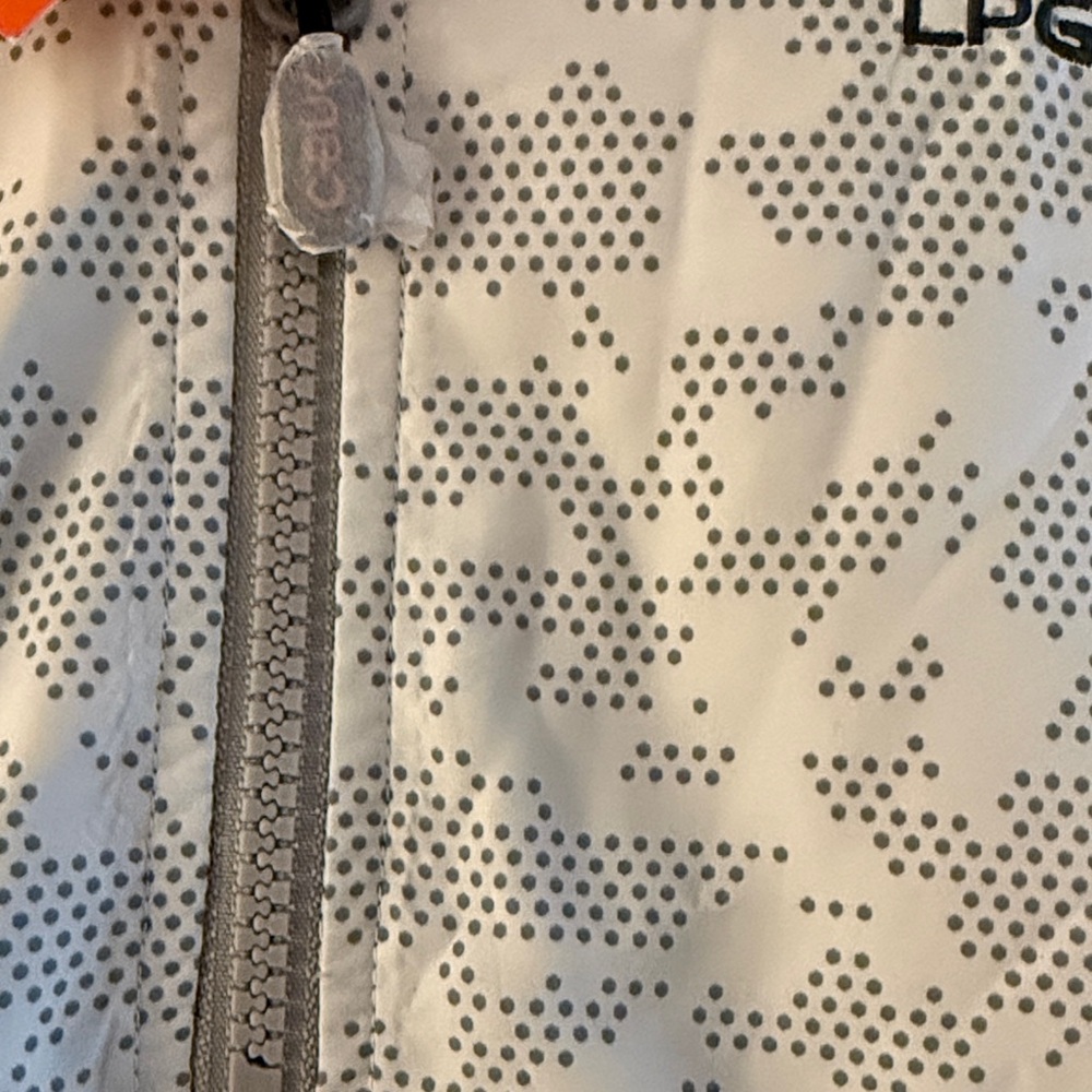 LPGA Gray and White Sleeveless Hooded Golf Vest - Picture 3 of 3